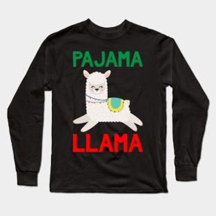 Pajama Llama - Funny Christmas Pajama Llama Long Sleeve T-Shirt